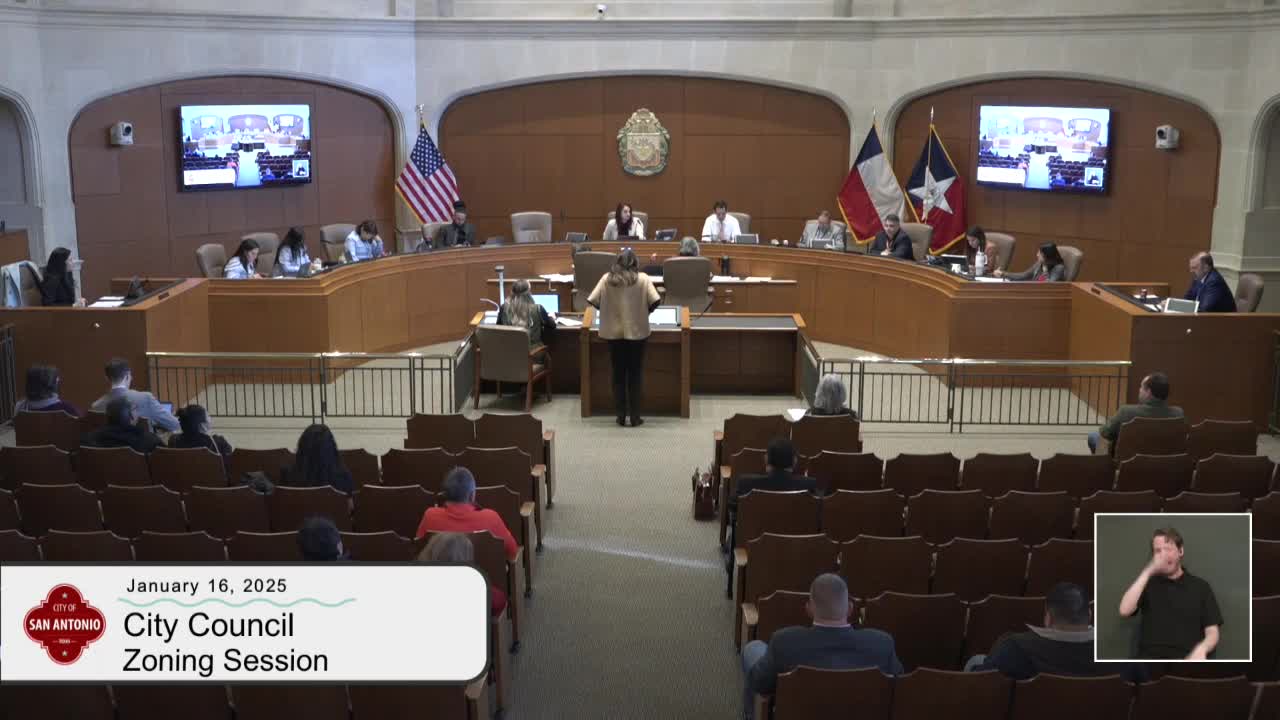 San Antonio council approves multiple zoning and land‑use items, continues several and hears public comments on alcohol near schools