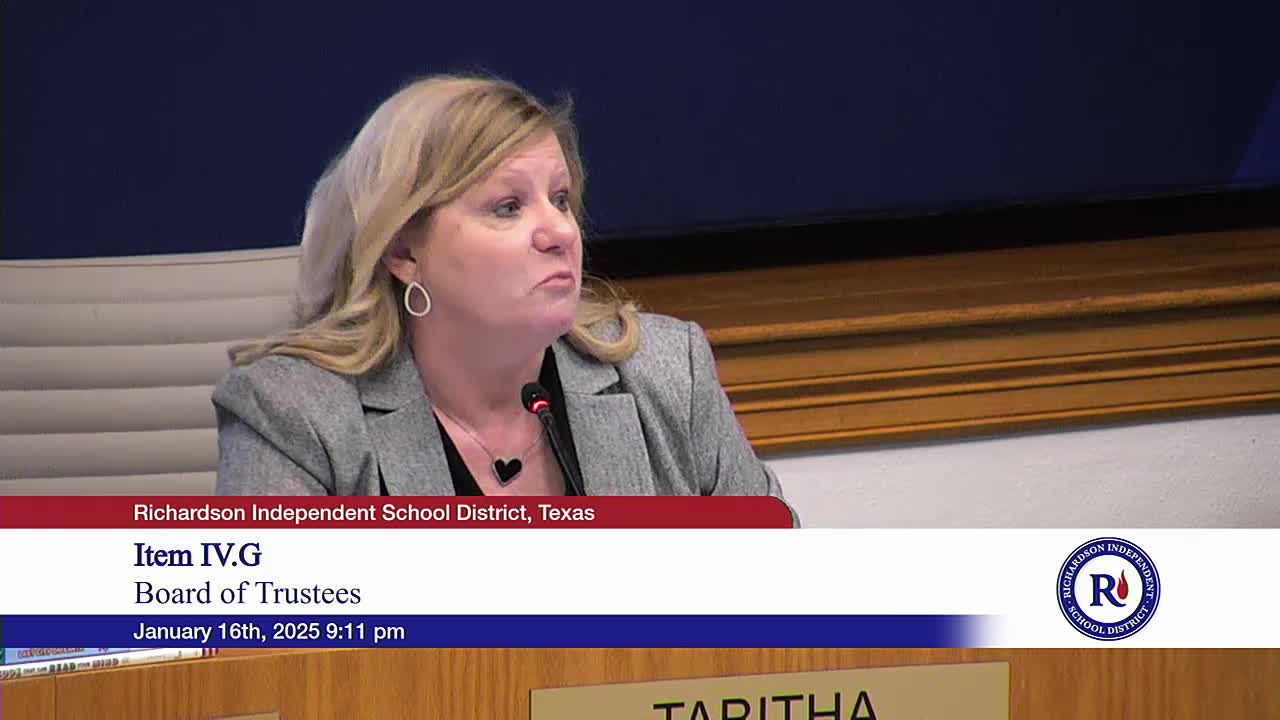 Richardson ISD Board debates cautious pilot to allow limited interdistrict transfers to bolster enrollment