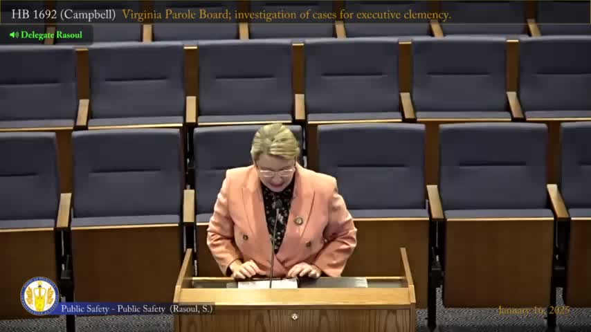 Committee pauses bill to require law-enforcement access for parole/clemency investigators after questions on costs and timeframe