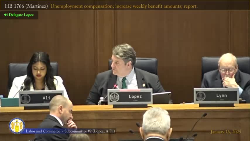 Subcommittee advances unemployment adjustments, first‑responder benefits and other measures; several bills sent to appropriations