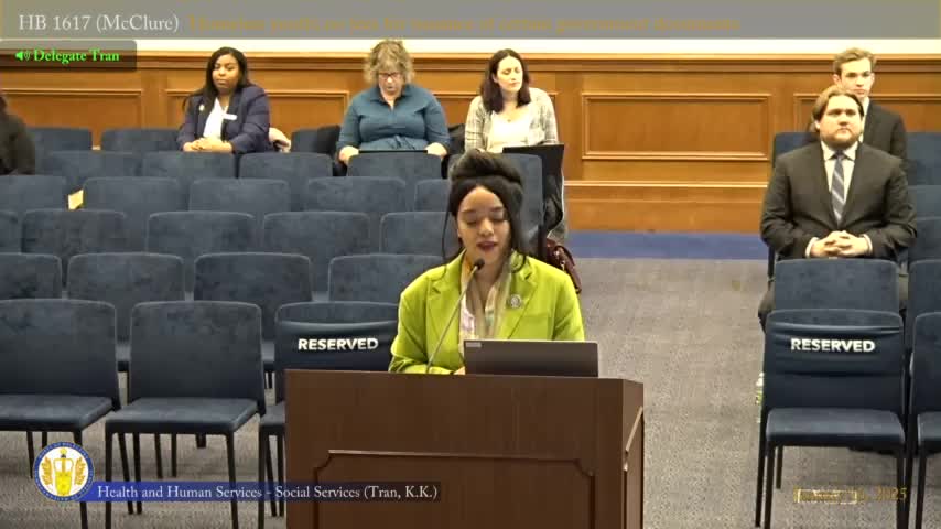 Subcommittee advances bill to waive fees for vital records for homeless youth