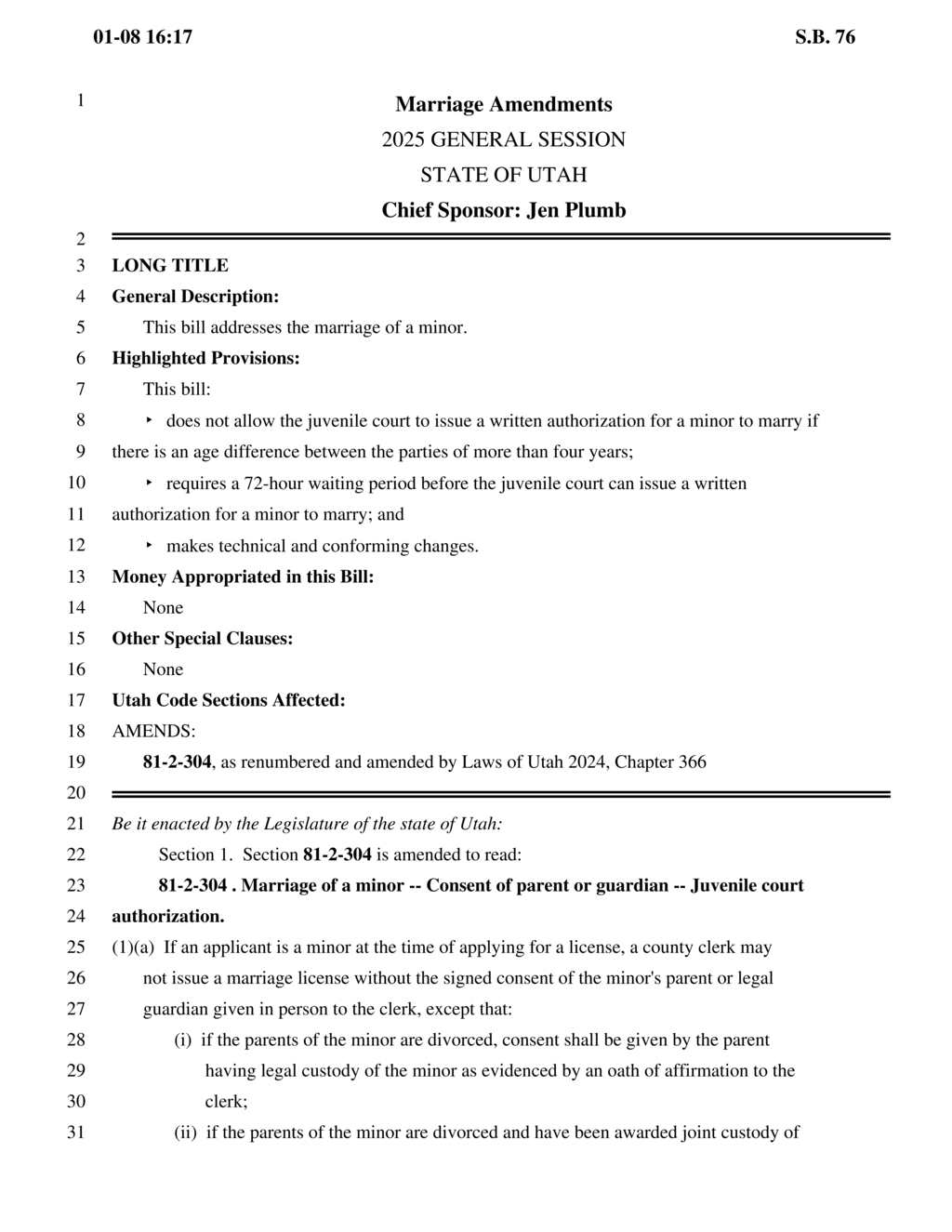 New bill requires court approval for minors to marry in Utah