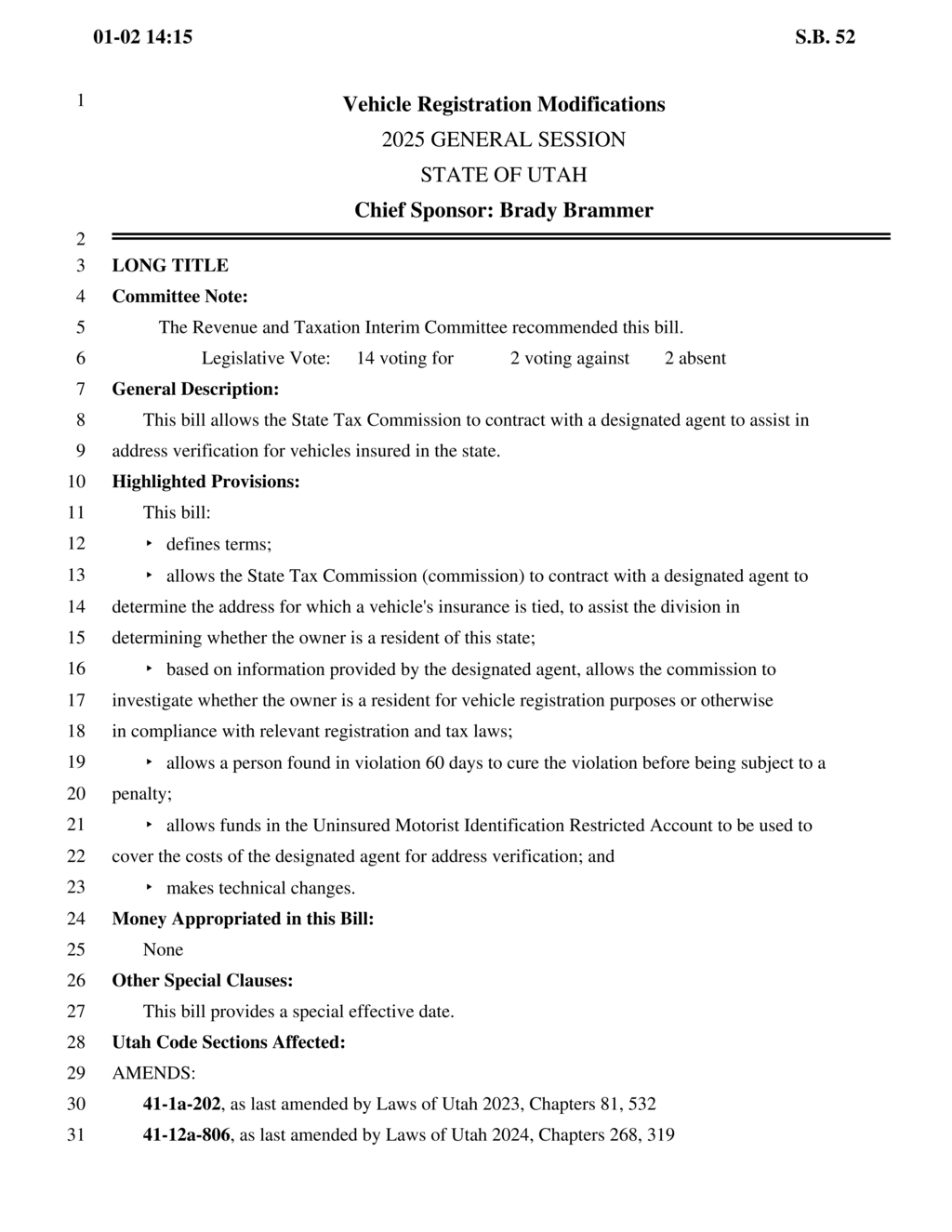 Utah enacts vehicle registration exceptions for nonresidents and public service workers