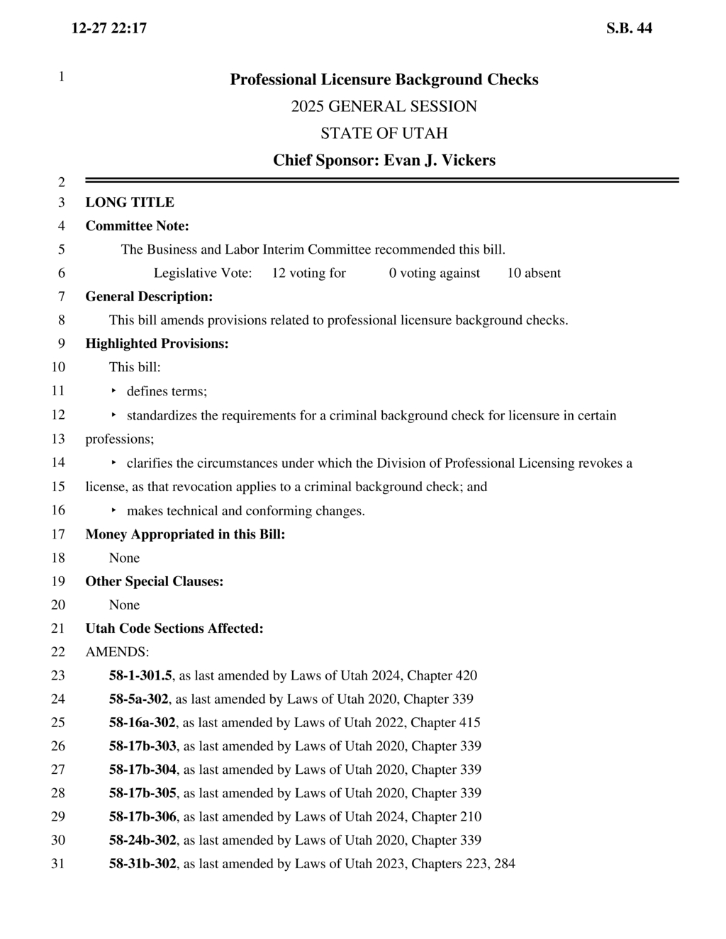 Legislation mandates criminal background checks for license applicants in new security measure