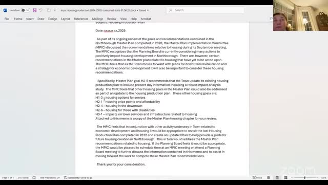 Votes at a glance: MPIC approves housing memo to Planning Board; approves meeting minutes