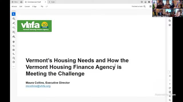VHFA outlines down-payment program pressures, asks committee to extend state tax-credit sales and sustain first-generation homebuyer grants