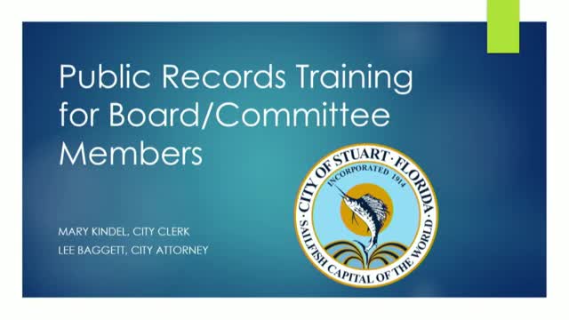 City clerk and attorney brief advisory board on public records and Sunshine Law, caution on social media