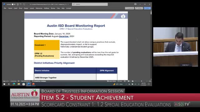 Austin ISD reports sharp drop in out-of-timeline special-education evaluations; district names new digital system and staffing plan
