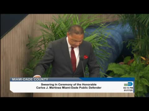 Carlos Martinez sworn in for fifth term as Miami-Dade public defender; highlights mental‑health reforms and hiring push