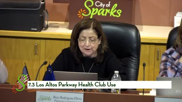 Commission approves conditional use permit for health‑club use at Sparks Crossing; staff to require building permit and landscape maintenance