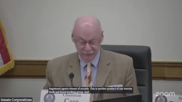 Committee approves limited authority for assessors, treasurers to request confidential registered-agent records