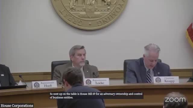 Secretary of State outlines bill to dissolve businesses owned or controlled by foreign adversaries; fuller walk‑through scheduled