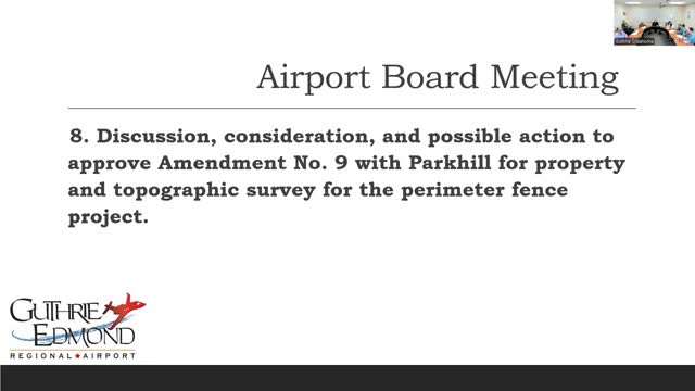 Board approves survey and design work for east-side airport fence using AIG funds