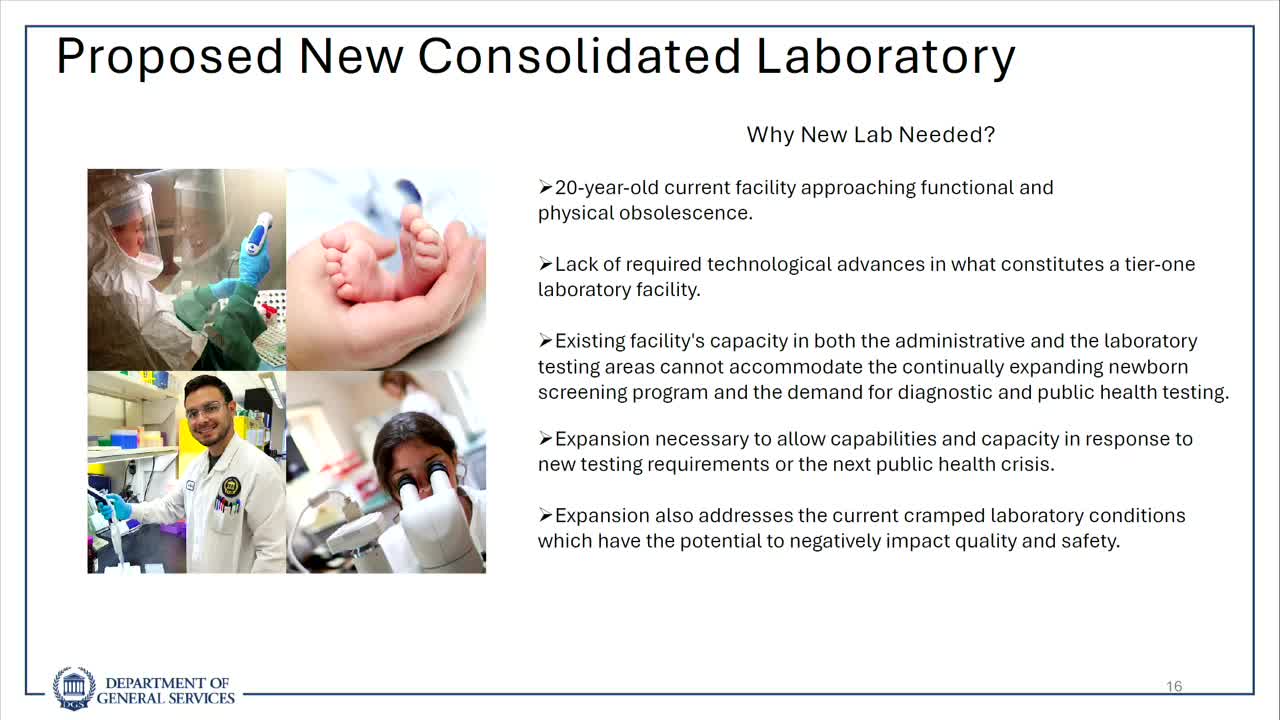Behavioral health commissioner tells committee life‑safety projects and an immediate $182 million need top capital priorities