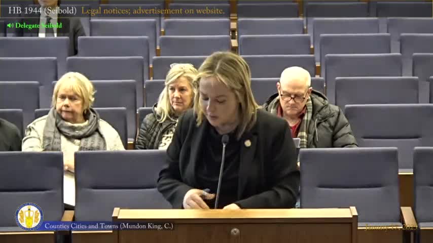 Committee adopts amendment to legal‑notice bill after witnesses debate online posting vs. newspapers