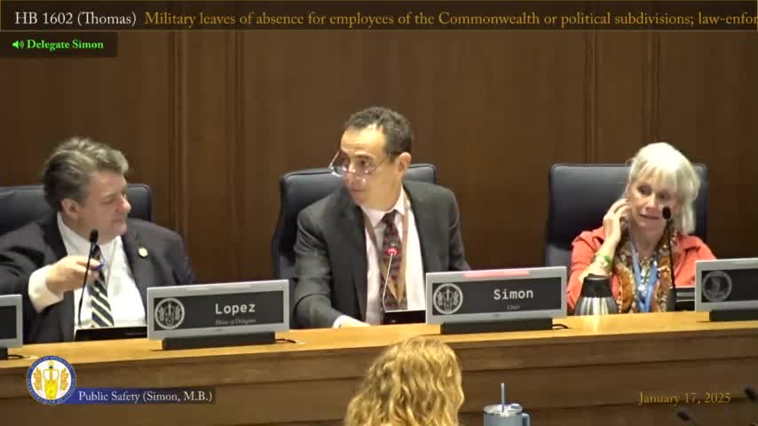 House committee advances bill to extend paid National Guard leave to law-enforcement officers