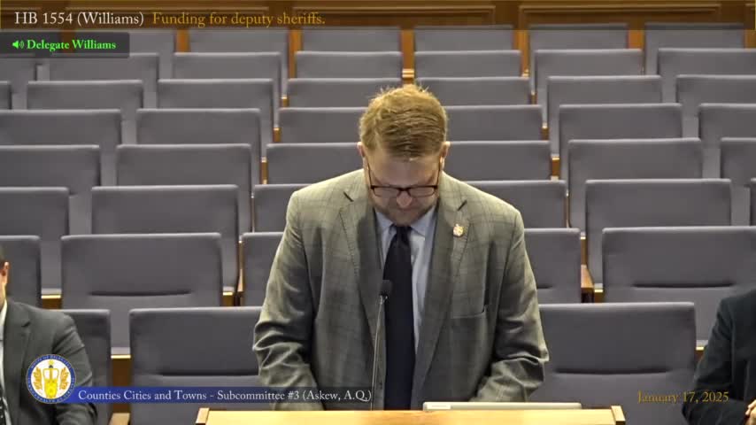 Subcommittee tables bill to raise state-funded deputy ratio for rural localities