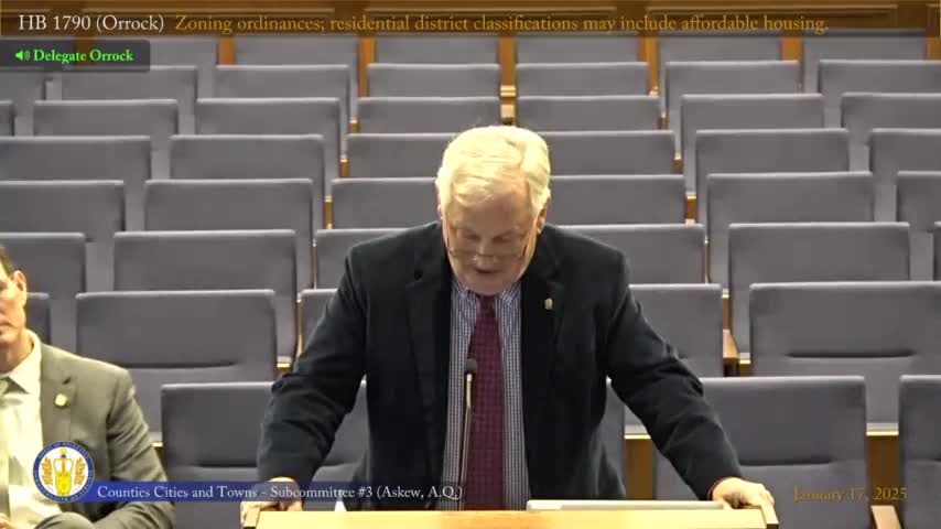 Subcommittee tables bill creating "affordable housing" zoning after equity concerns