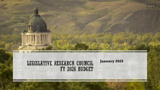 Legislative Research Council requests $172,348 for legislator salary adjustment; reports stable staffing and technology needs