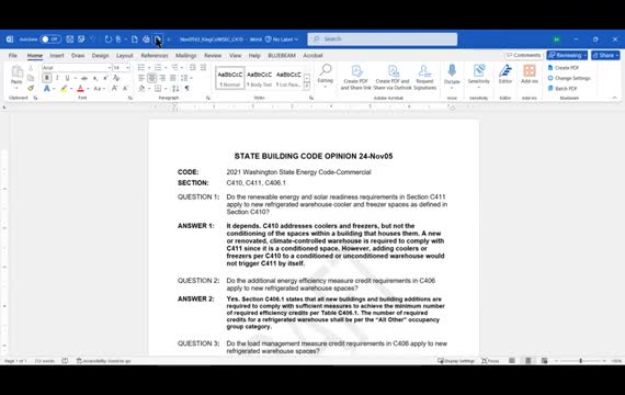 State MVPE committee clarifies when refrigerated space triggers energy-code rules, tables second question