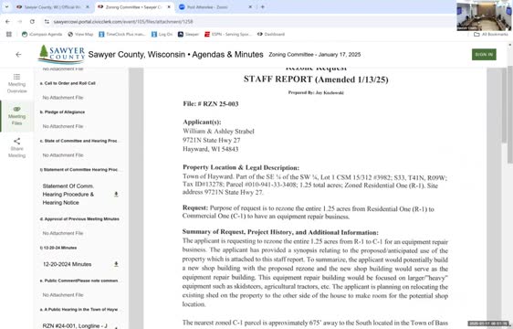 Zoning committee backs rezone for Hayward equipment-repair shop over town board objections