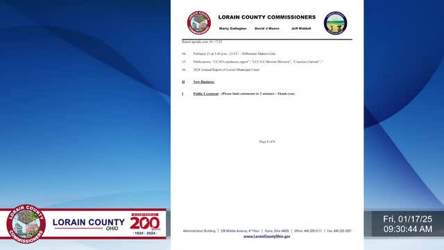 Lorain County commissioners approve routine agenda, contracts and appointments