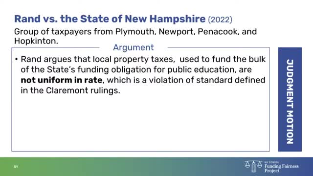 New Hampshire plaintiffs challenge unequal school funding in landmark court case
