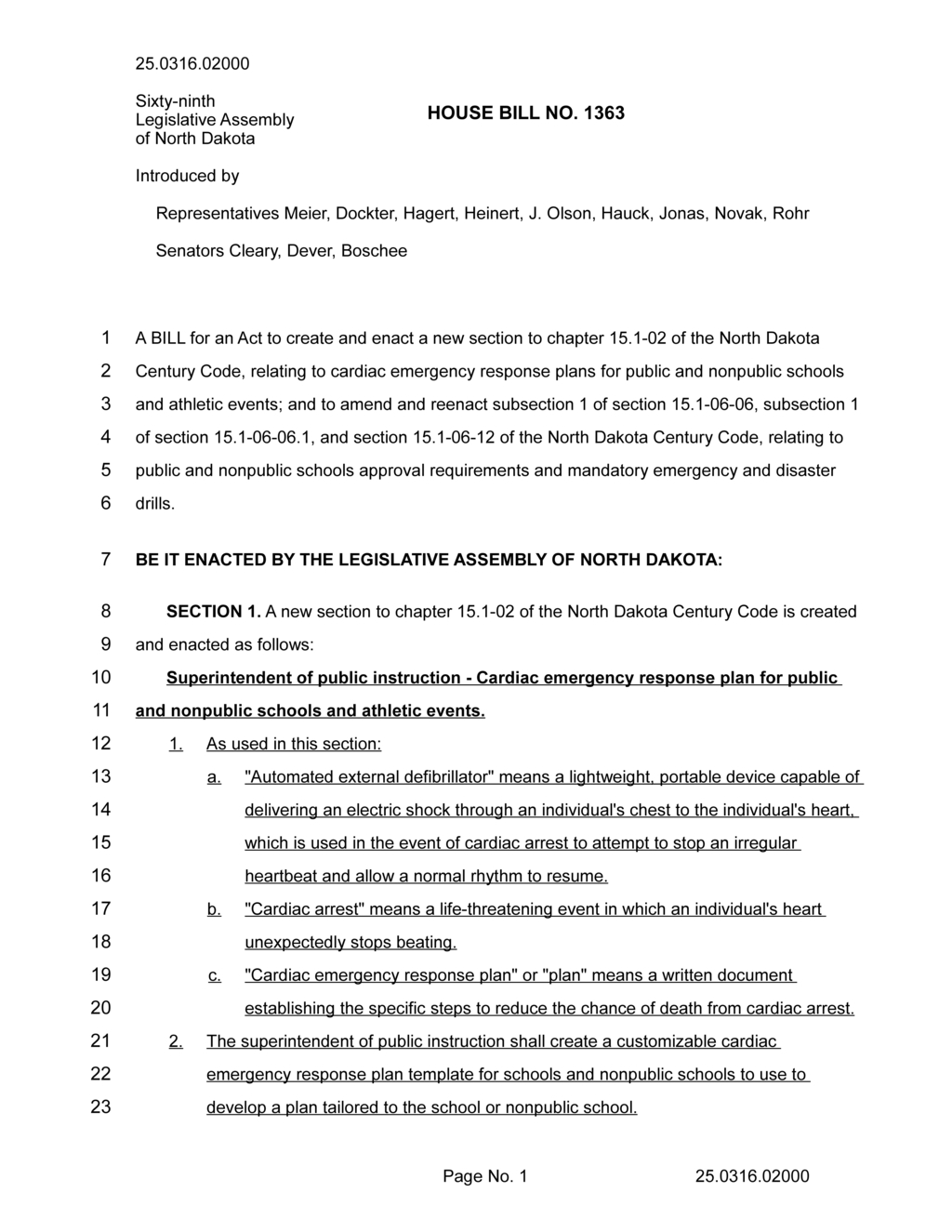 North Dakota schools mandated to conduct emergency and disaster drills under new legislation