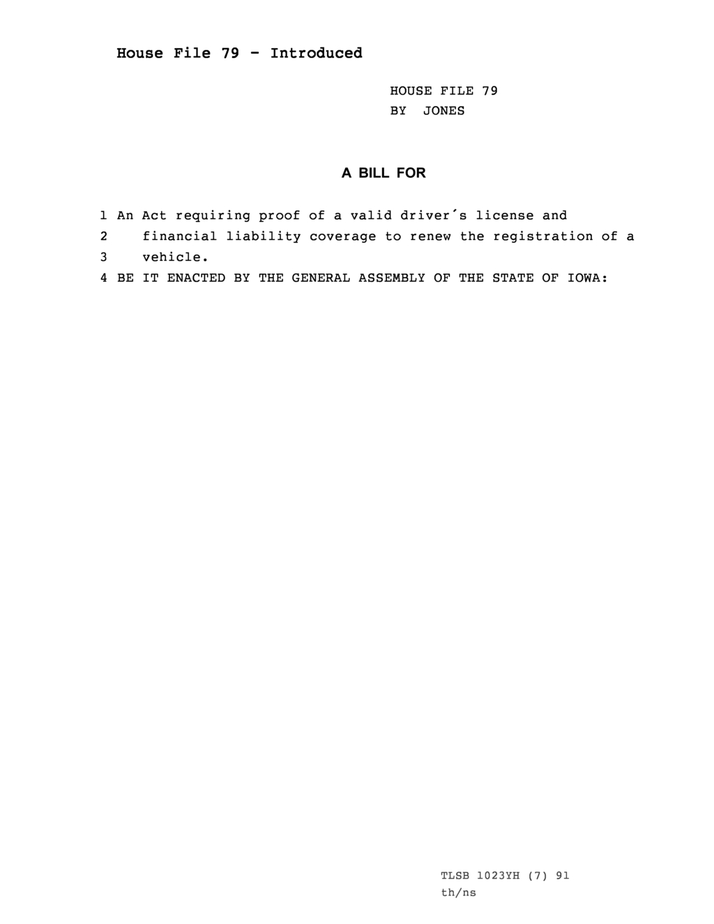 Iowa House introduces bill requiring driver’s license proof for vehicle registration renewal