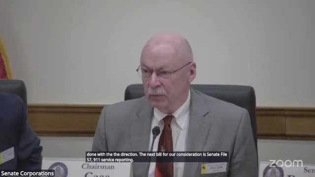 Committee advances Senate File 57 to require 911 outage reporting framework, adds Public Safety Communications Commission as recipient