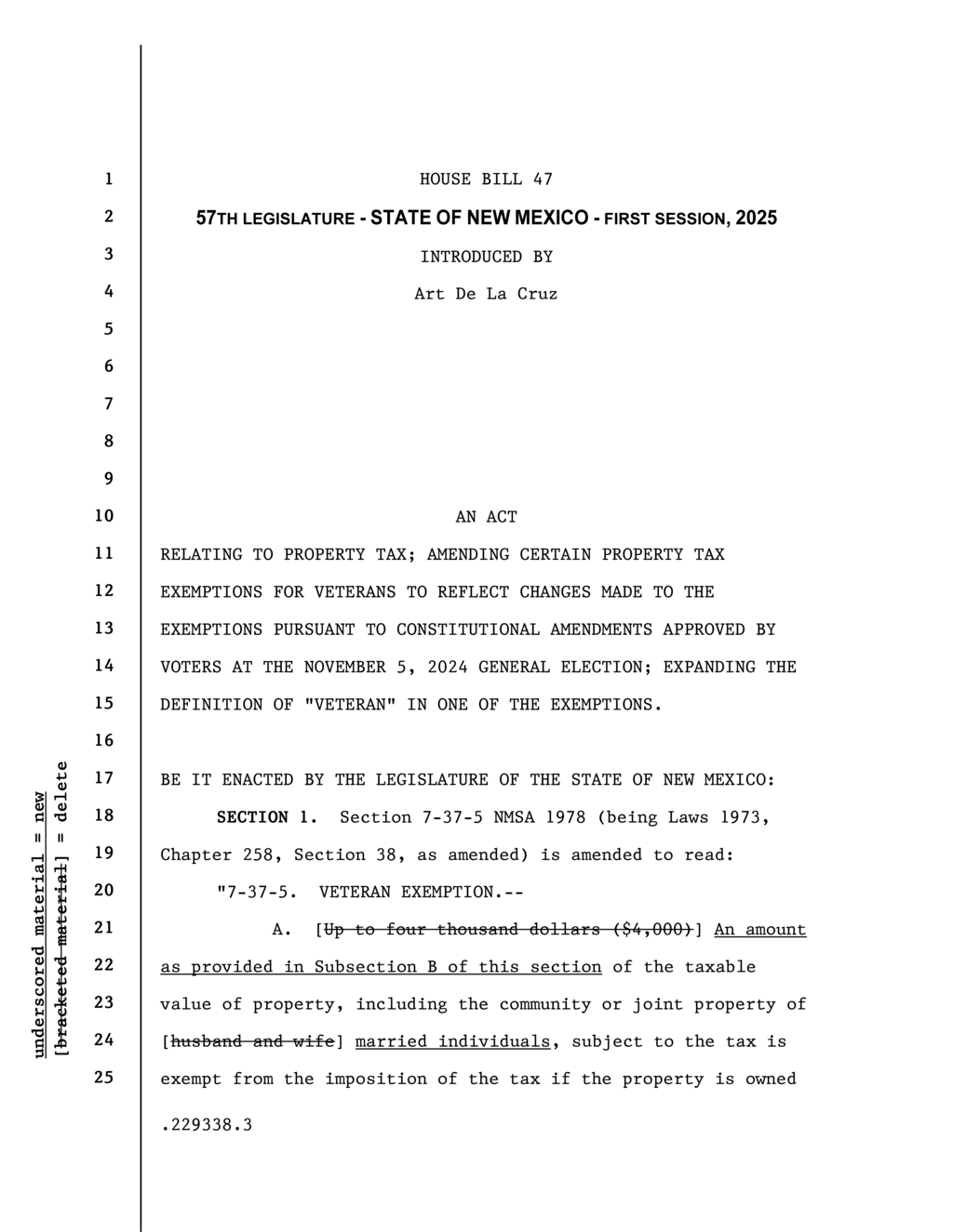 New Mexico adjusts veteran tax exemption amounts for inflation starting in 2027