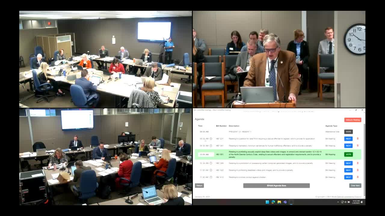 House Bill 1351 sparks debate on legal classification of deep fake offenses