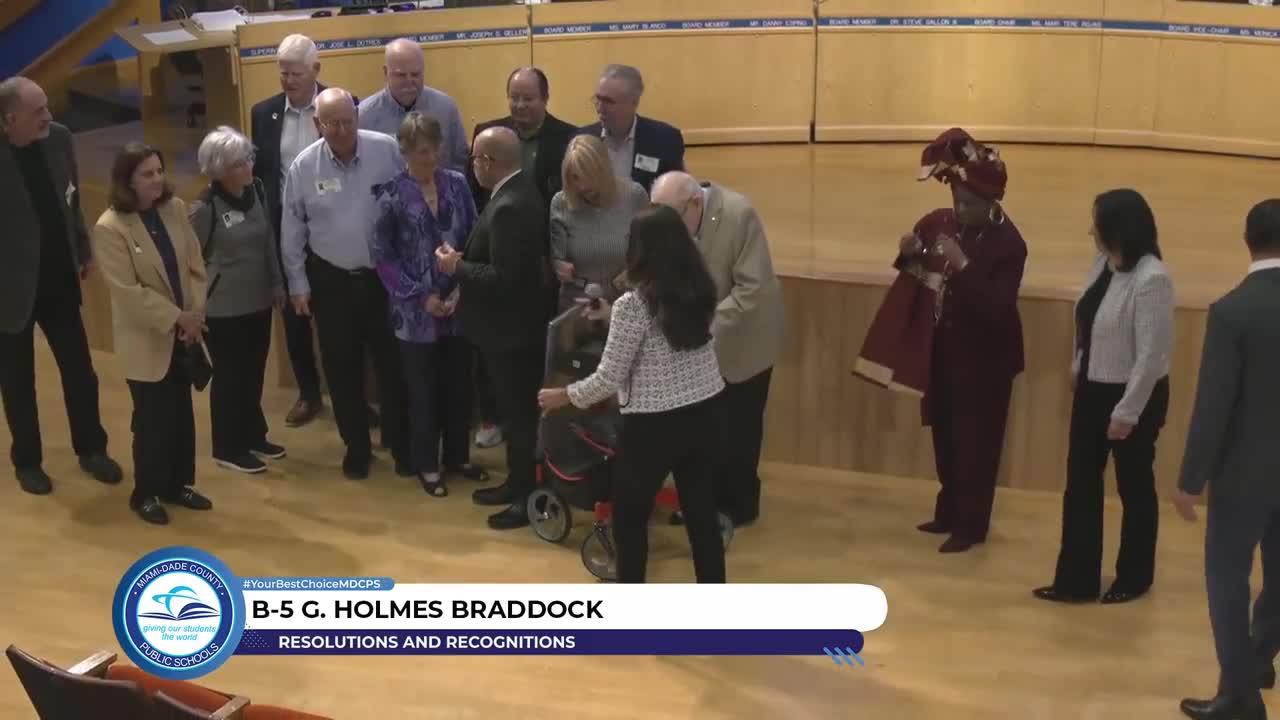 Miami Dade School Board honors Sir Braddock for legacy in civil rights and education