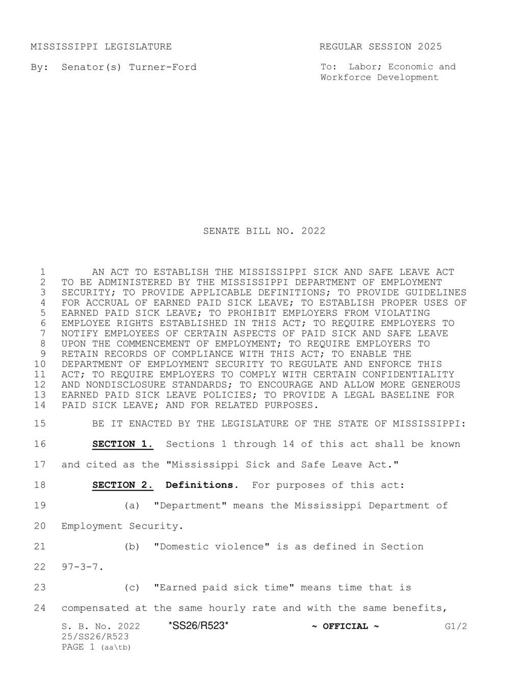 Mississippi law guarantees minimum paid sick time while protecting employee rights
