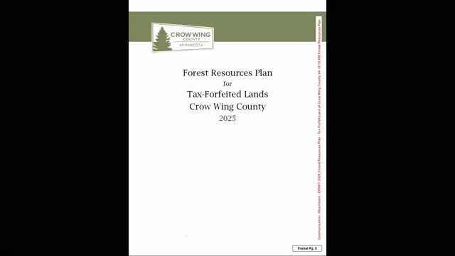 Crow Wing County previews rewritten Forest Resource Plan; board to consider final approval next week