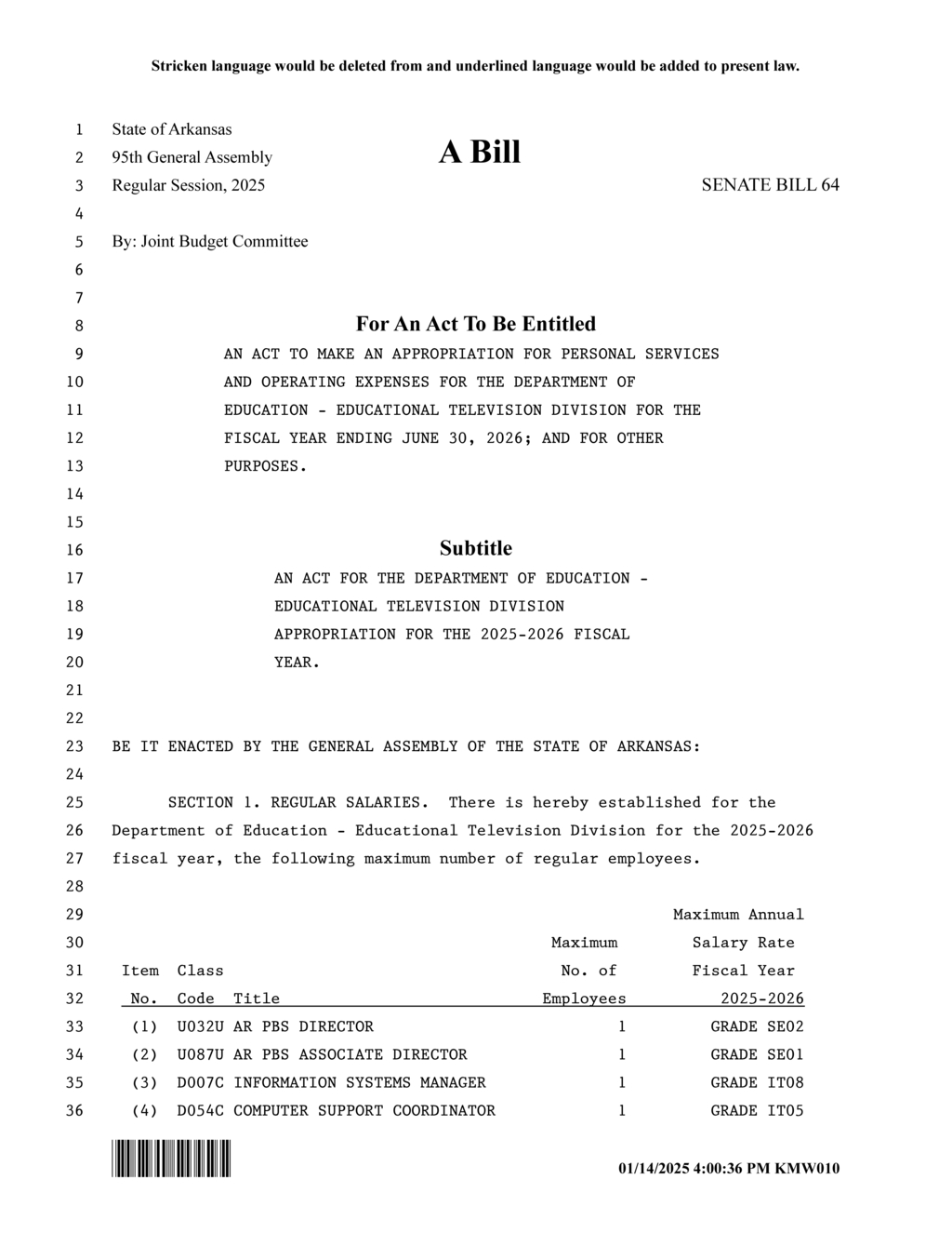 Arkansas Department of Education approves $4M budget for Educational Television Division operations