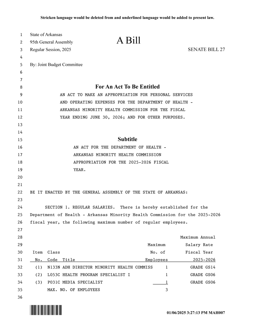 Arkansas General Assembly approves funding for Minority Health Commission for 2025-2026