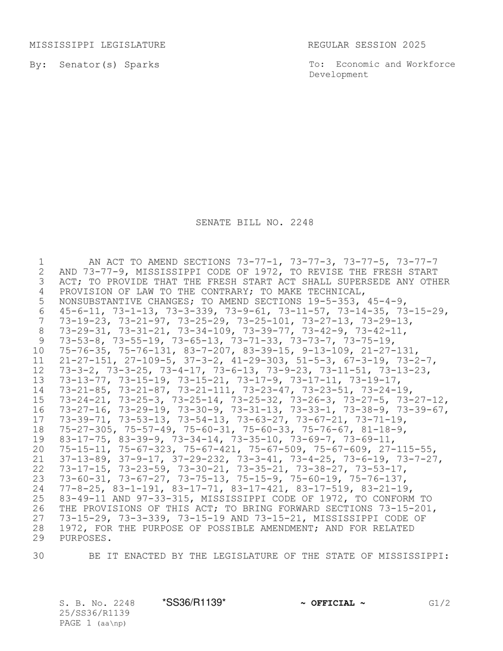 Mississippi board allows criminal history checks for Fresh Start Act applicants