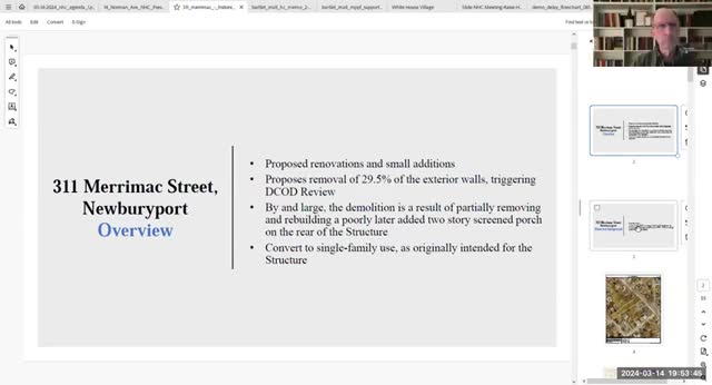 Historic Merrimack Street home to be restored to single-family residence after decades as rental