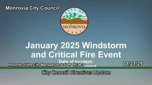 Monrovia details emergency response, debris cleanup and costs after January windstorm and fires