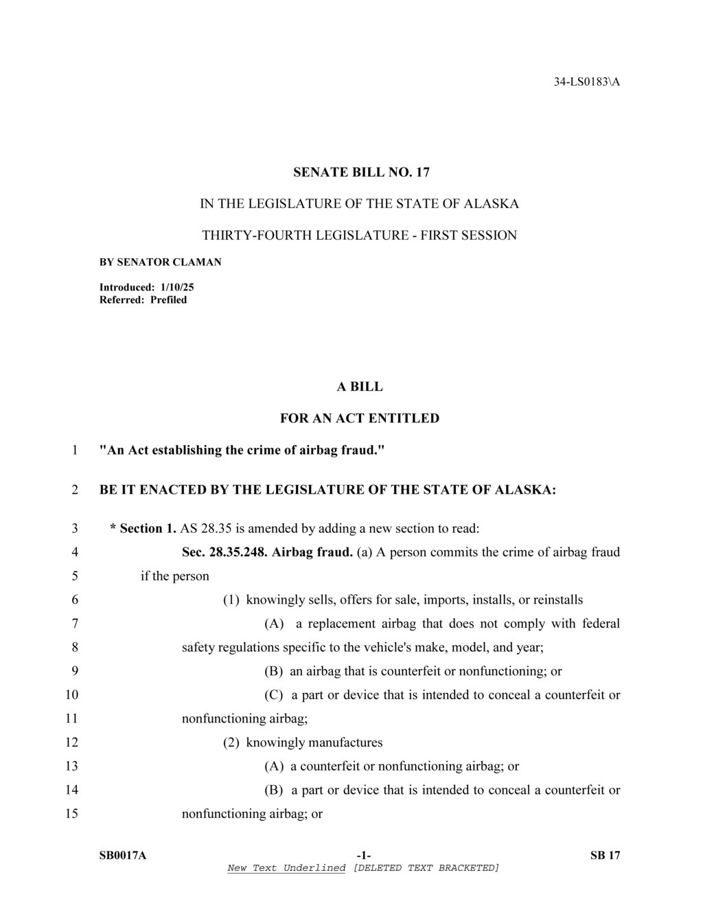 New bill targets counterfeit airbag sales to enhance vehicle safety standards