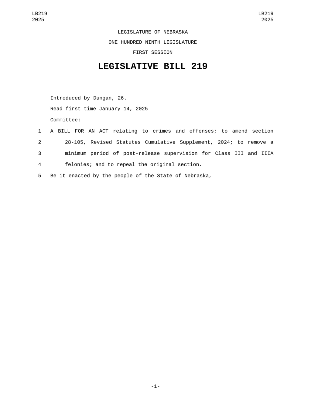 Legislature outlines felony sentencing guidelines under new criminal justice reform bill