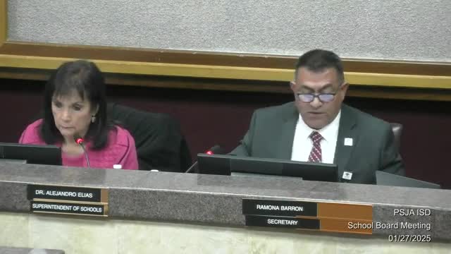 PSJA audit issues unmodified opinion but flags budget amendment controls; board approves advisory contract and fund-balance resolution