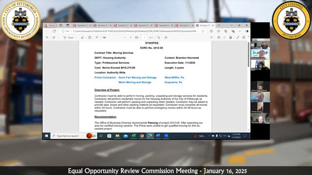 ERC approves multiple city and housing authority contracts; details and outcomes listed