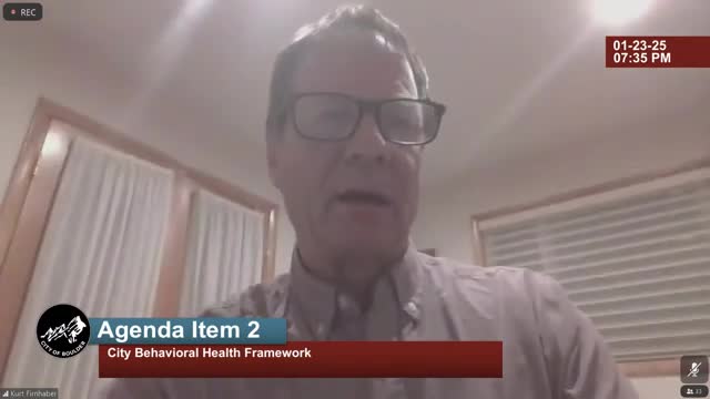 Boulder outlines behavioral health framework and reports first‑year CARE data; county partners plan roadmap implementation