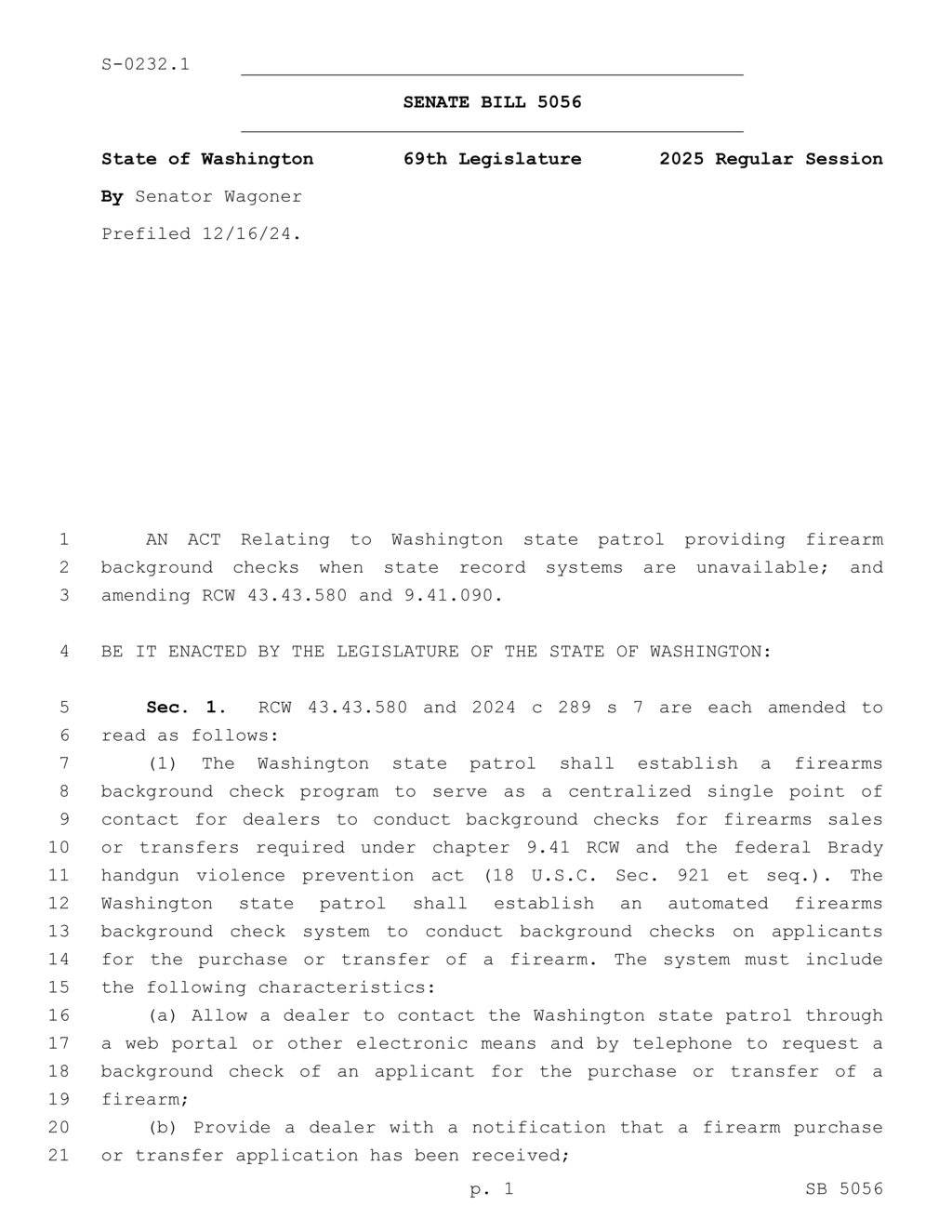 Washington State Patrol implements new measures for firearm background check system