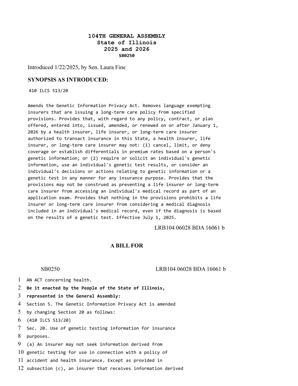 New legislation prohibits insurers from using genetic information for policy coverage decisions