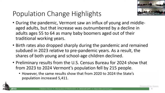 Vermont faces population decline as birth rates drop and migration trends shift