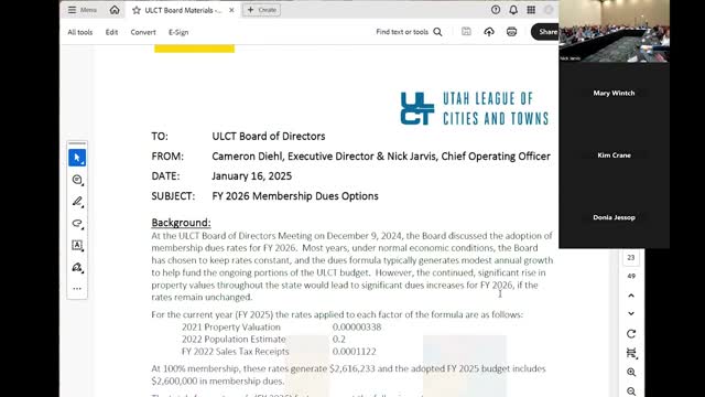 Utah League board approves lower membership dues increase, opts for Option 1