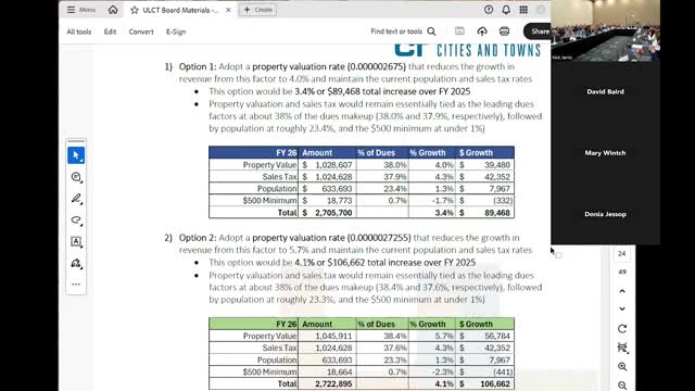 ULCT board approves package of bylaws updates including ex‑officio status for former presidents